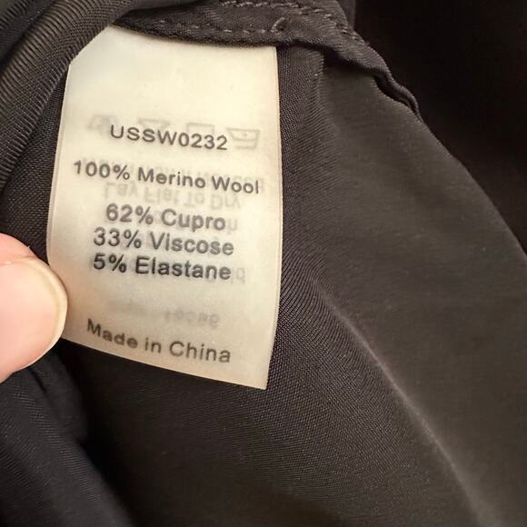 Universal Standard Mixed Media Back Button Top Sz Large (22-24) Wool Blend Black - Picture 7 of 7